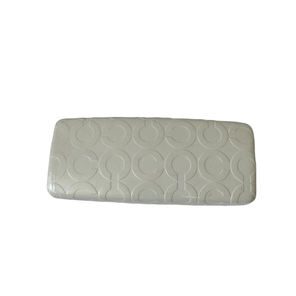 Coach Embossed Hard Glasses Case in Putty